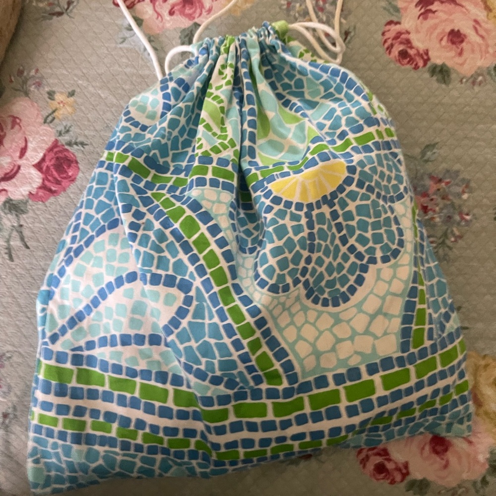 Vintage Lilly Pulitzer Yellow and Green Espadrille Wedge Sandals - Picture 2 of 6